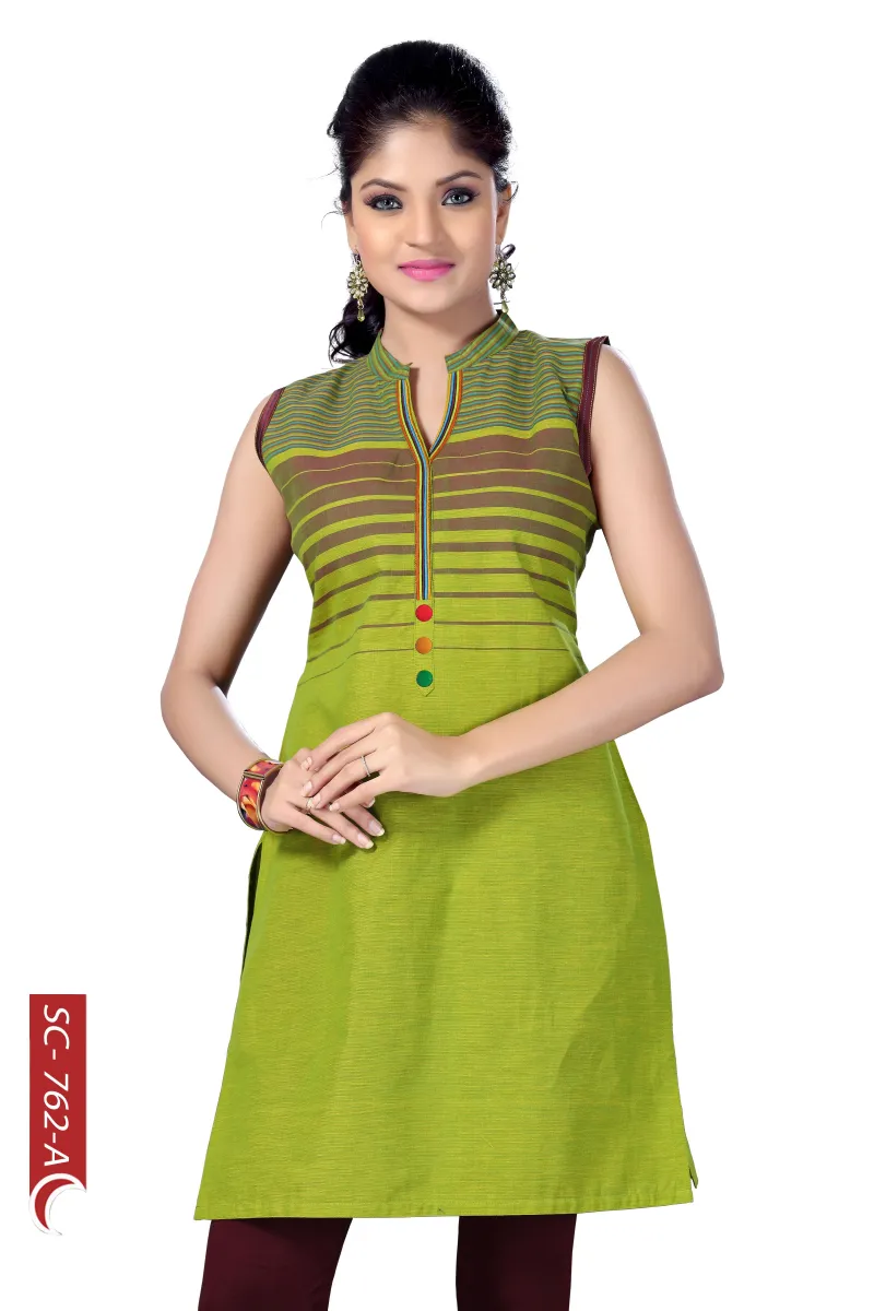 green cotton tunic