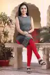 Gray To Grace Cotton Sleeveless Long Tunic for Everyday Wear - NK-63
