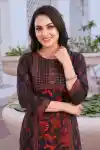 Elegant Black Designer Digital Print Round Neck Cotton Fabric Long Kurti Tunic - DK-L-515